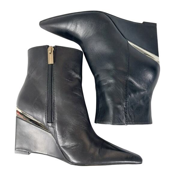 Vince Camuto Black Ankle wedge boots 6.5 - Picture 7 of 10